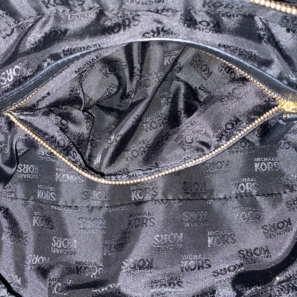 MICHAEL KORS Black Pebble Leather Satchel Purse - Picture 10 of 15